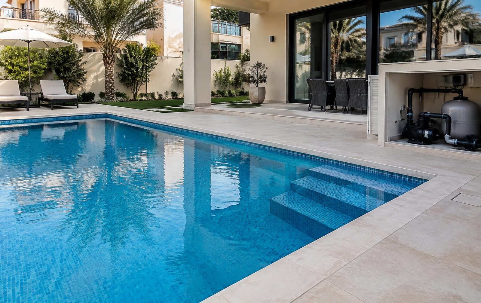 Pool equipment care for a Dubai villa